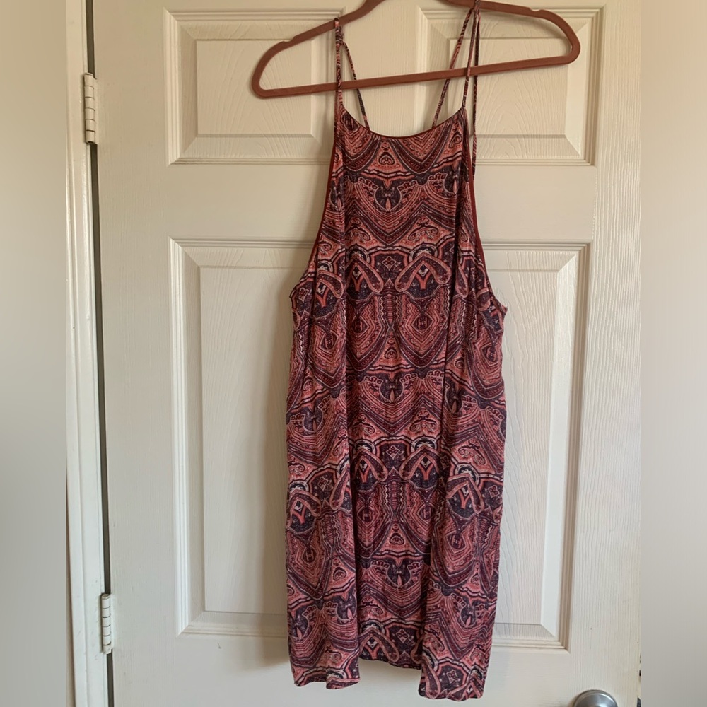 Pink and purple mini dress